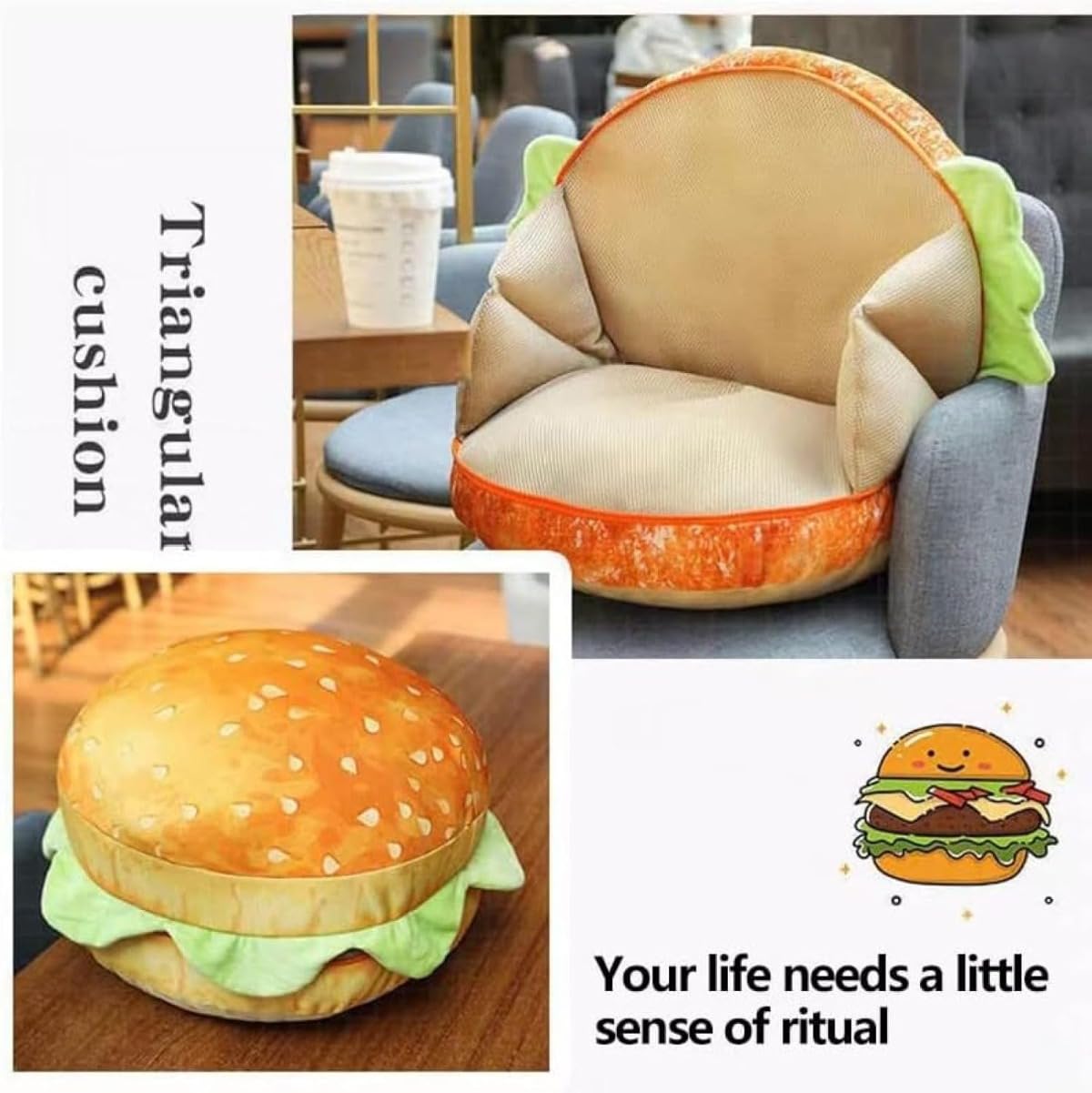 Amazon.co.jp: Cutdred 可愛い バーガークッションパン パン枕